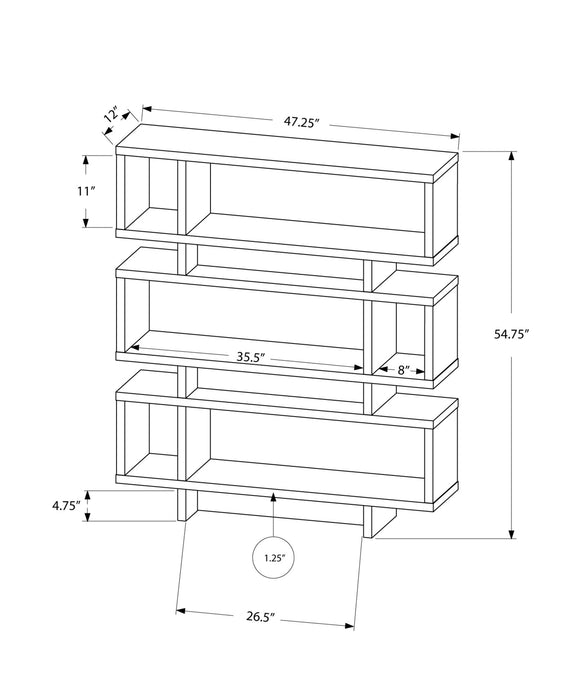 Dark Taupe Modern Style Bookcase