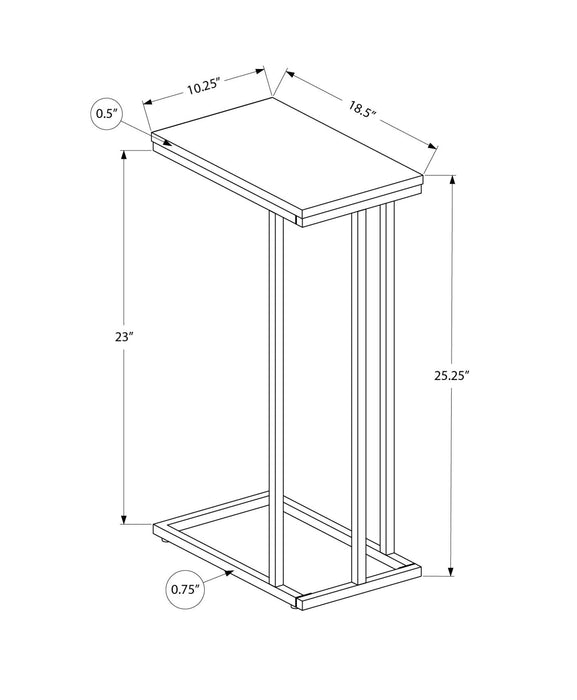 Black Black Metal Accent Table