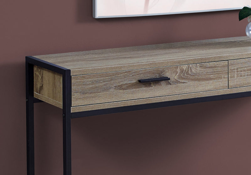 Dark Taupe Black Hall Console Accent Table