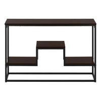Espresso Black Metal Console Table