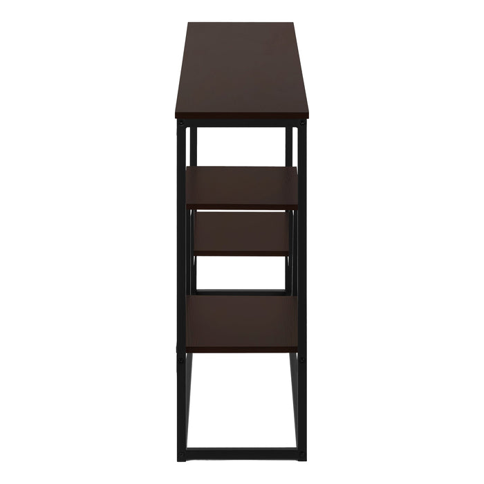 Espresso Black Metal Console Table