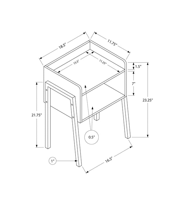 White White Metal Side Table