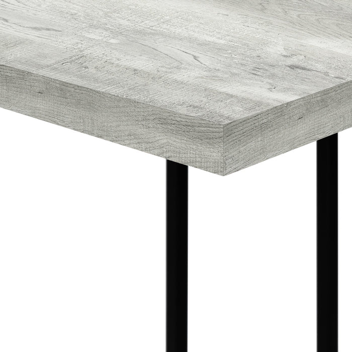 Reclaimed Wood-look Black Metal Side Table