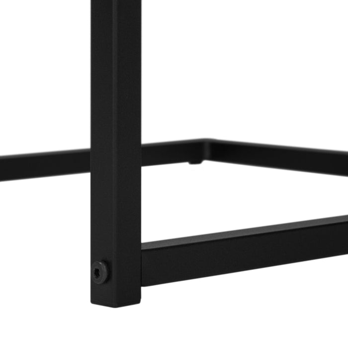 Espresso Black Metal Side Table