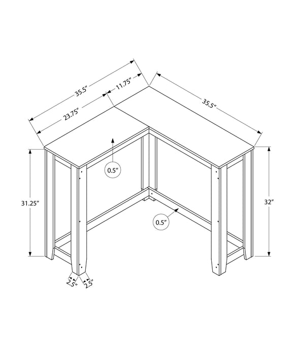 Dark Taupe Corner Console Accent Table