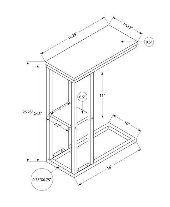 White white Metal Side Table