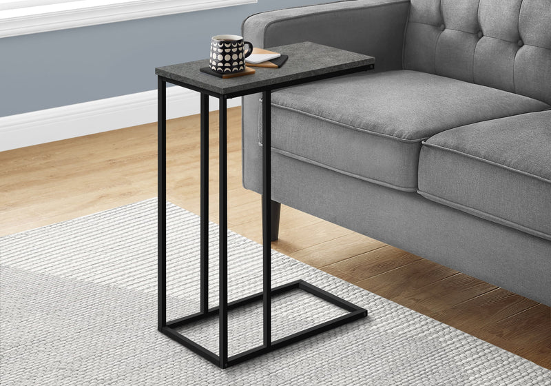 Grey Stone-look Side Table