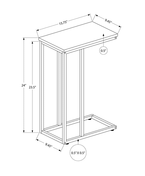 Grey Stone-look Side Table