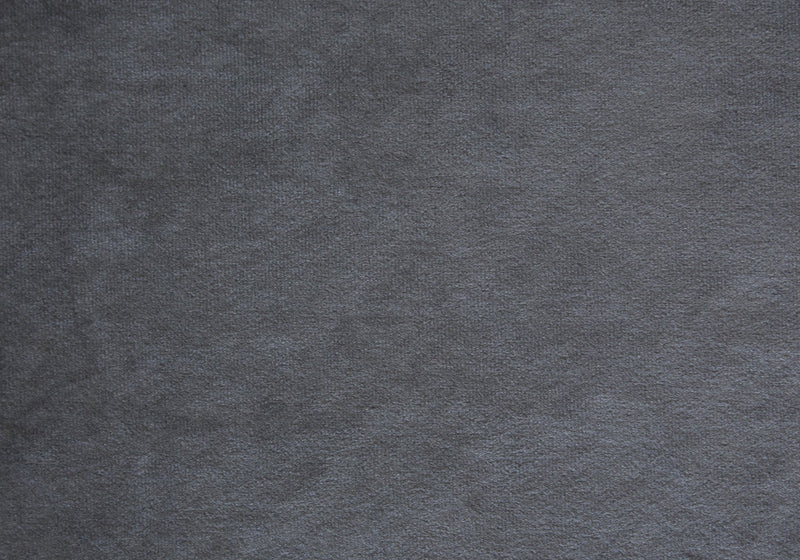 Queen Size Dark Grey Velvet with Chrome Trim Bed