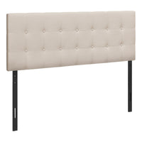 Queen Size Beige Linen-look Headboard