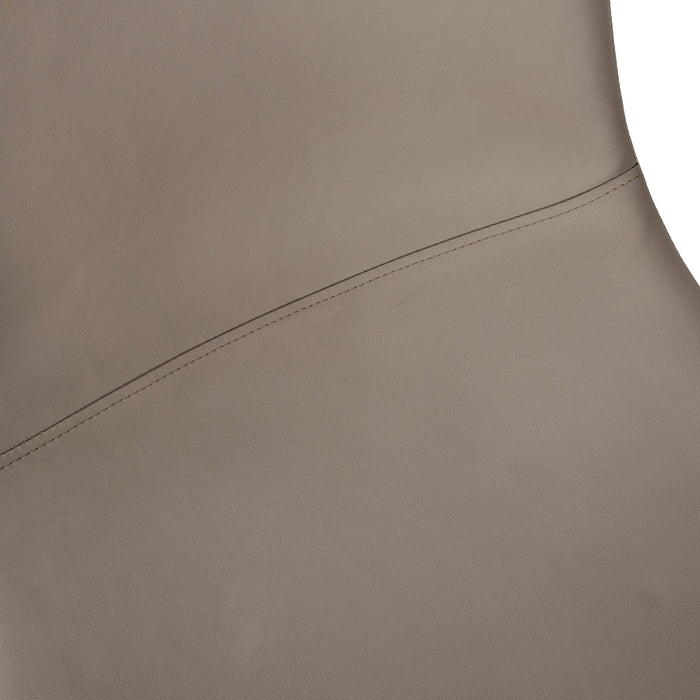 Curved Backrest Taupe Leather-look Black Office Chair