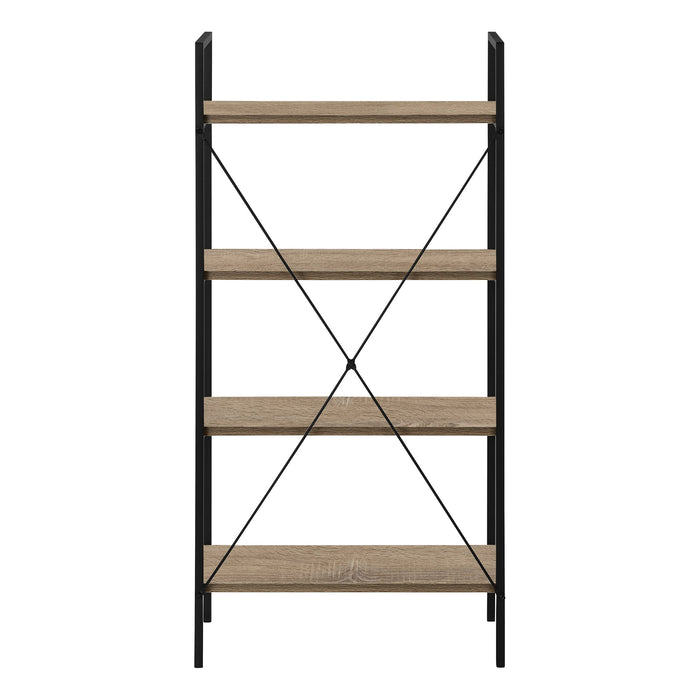 Dark Taupe Black Metal Bookcase