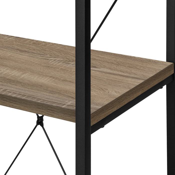 Dark Taupe Black Metal Bookcase