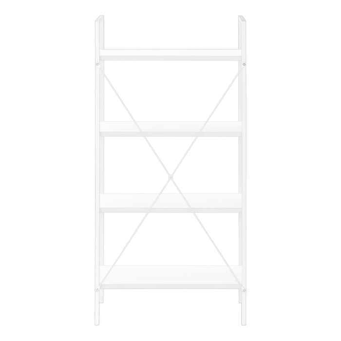 White White Metal Bookcase
