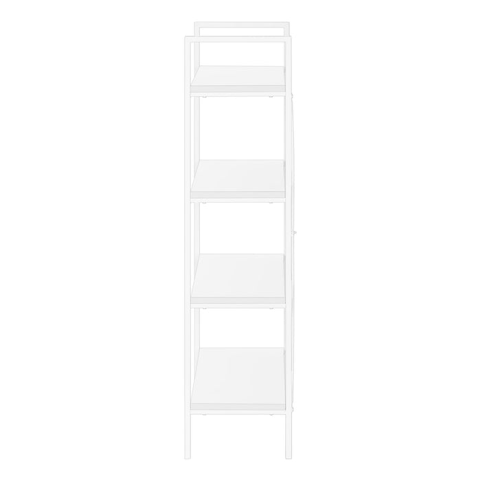 White White Metal Bookcase