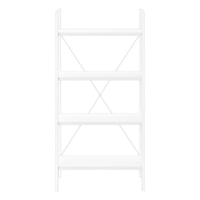 White White Metal Bookcase
