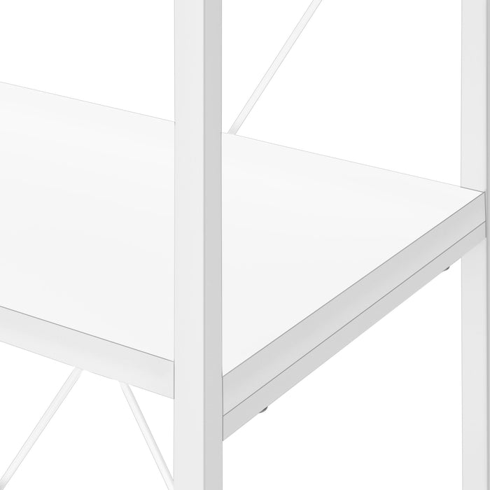 White White Metal Bookcase