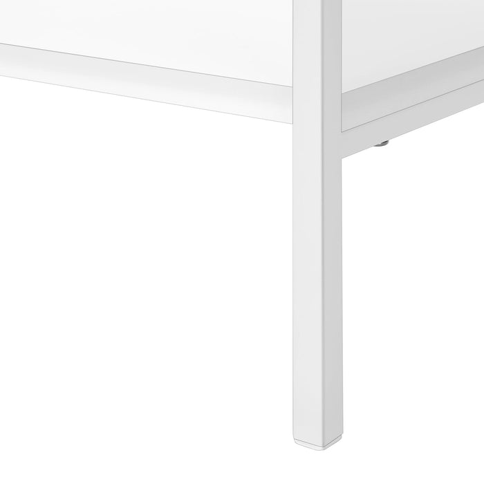 White White Metal Bookcase