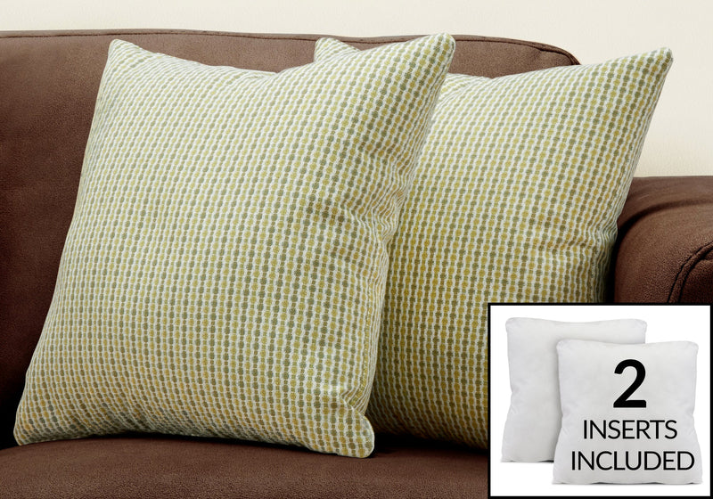 Light Dark Green Abstract Dot 2pcs Pillow