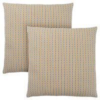 Gold Grey Abstract Dot 2pcs Pillow