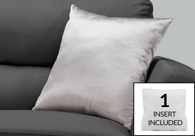 Silver Satin 1pc Pillow