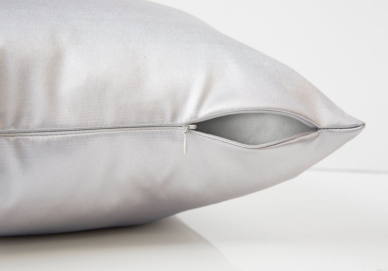 Silver Satin 1pc Pillow