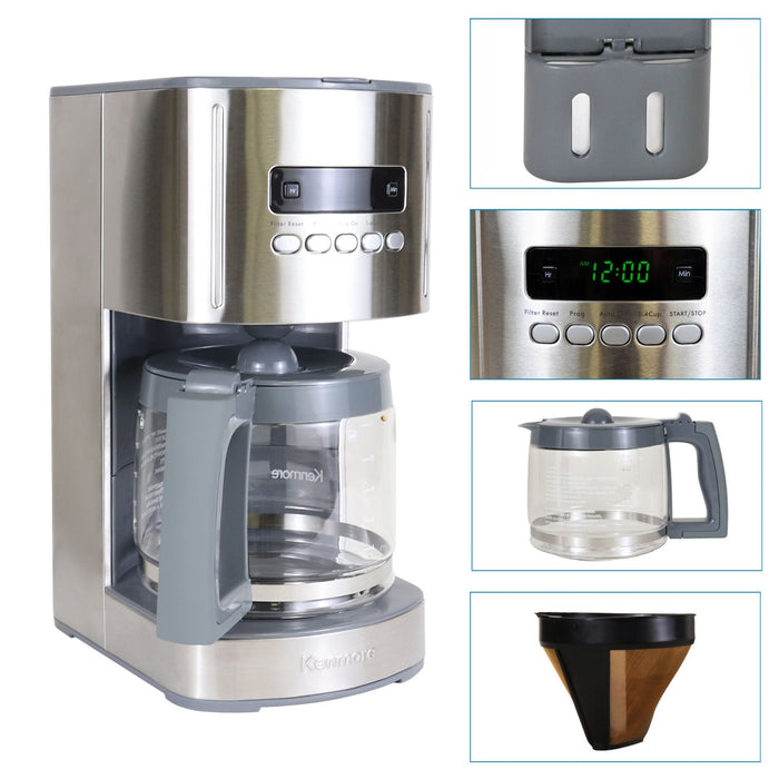 Kenmore Aroma Control 12-Cup Programmable Coffee Maker with Digital Display - KKCM12S