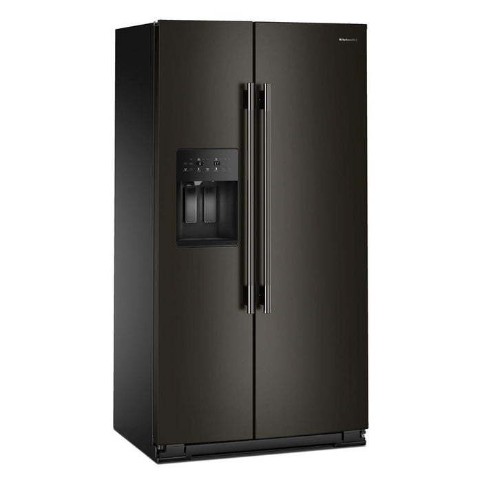 KitchenAid 36\" 21 Cu. Ft. Counter-Depth Refrigerator – Black - KRSC536RBE