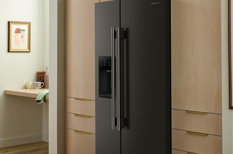 KitchenAid 36\" 21 Cu. Ft. Counter-Depth Refrigerator – Black - KRSC536RBE