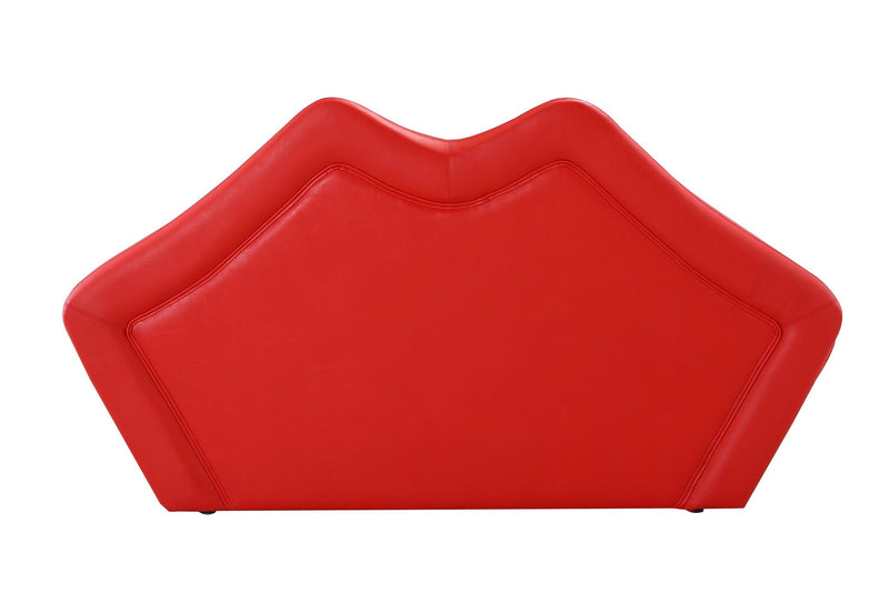 Manhattan Comfort Kiss 61.8\" Faux Leather Loveseat - Red