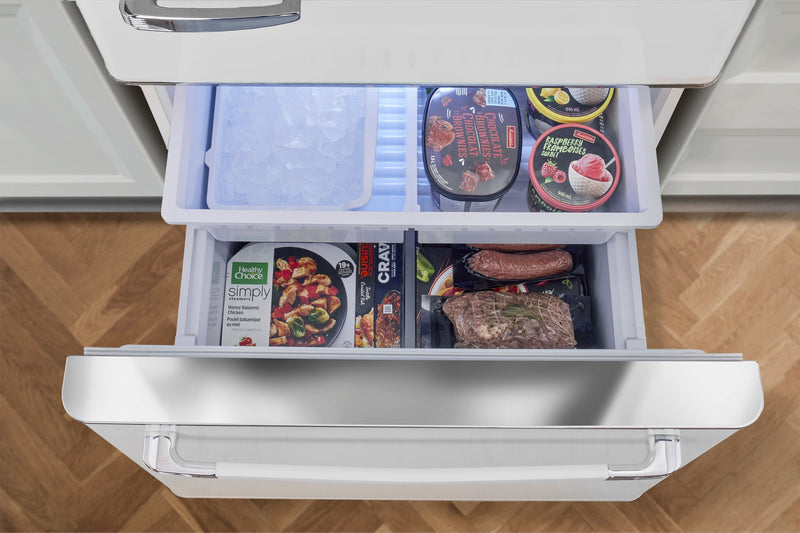 Classic Retro by Unique 18 cu.ft. Frost-Free Bottom Freezer Refrigerator - UGP-510L W AC 