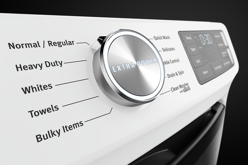 Maytag Front-Load 5.2 Cu. Ft. Washer with Extra Power and 7.3 Cu. Ft. Gas Dryer - White