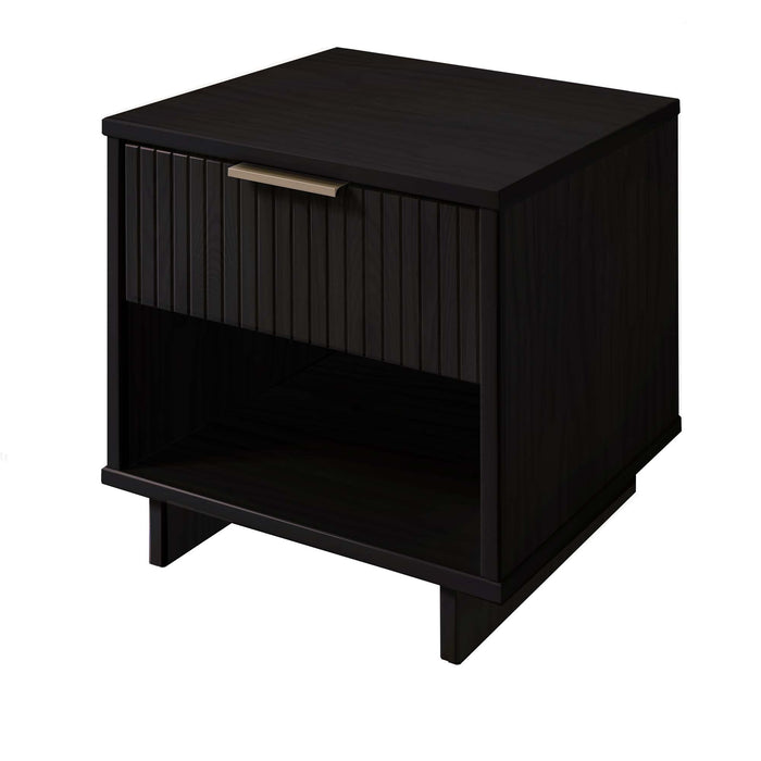 Manhattan Comfort Granville Modern Nightstand with 1 Full Extension Drawers - Sage Green
