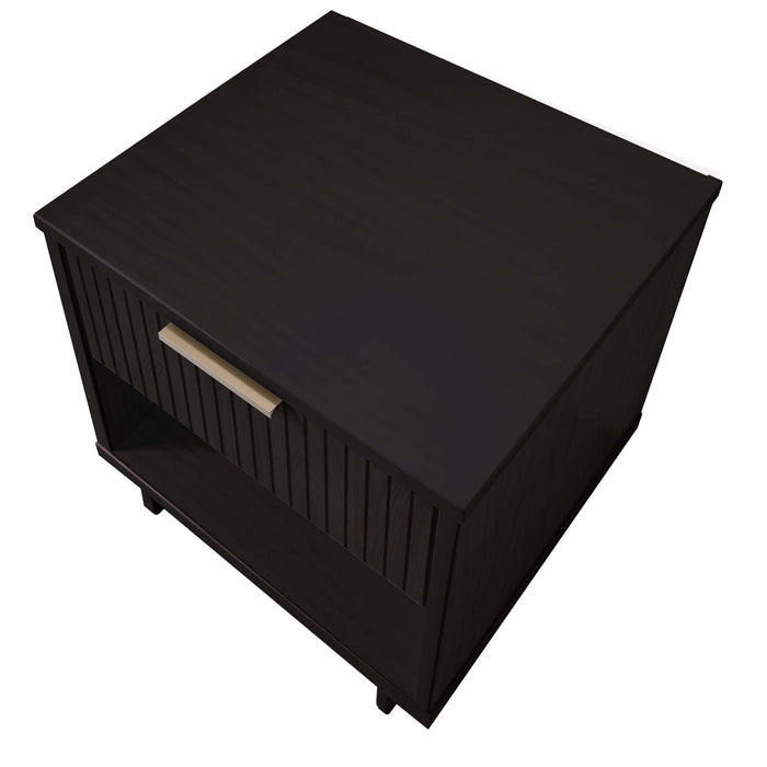 Manhattan Comfort Granville Modern Nightstand with 1 Full Extension Drawers - Sage Green