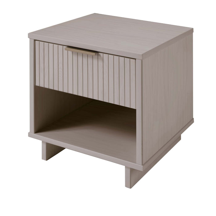 Manhattan Comfort Granville Modern Nightstand with 2 Full Extension Drawers - Dark Grey