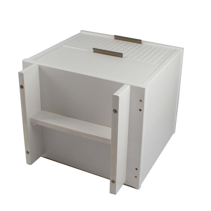 Manhattan Comfort Granville Modern Nightstand with Full Extension Drawer - White