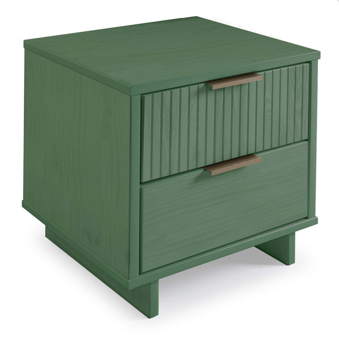 Manhattan Comfort Granville Modern Nightstand with Full Extension Drawer - Midnight Blue