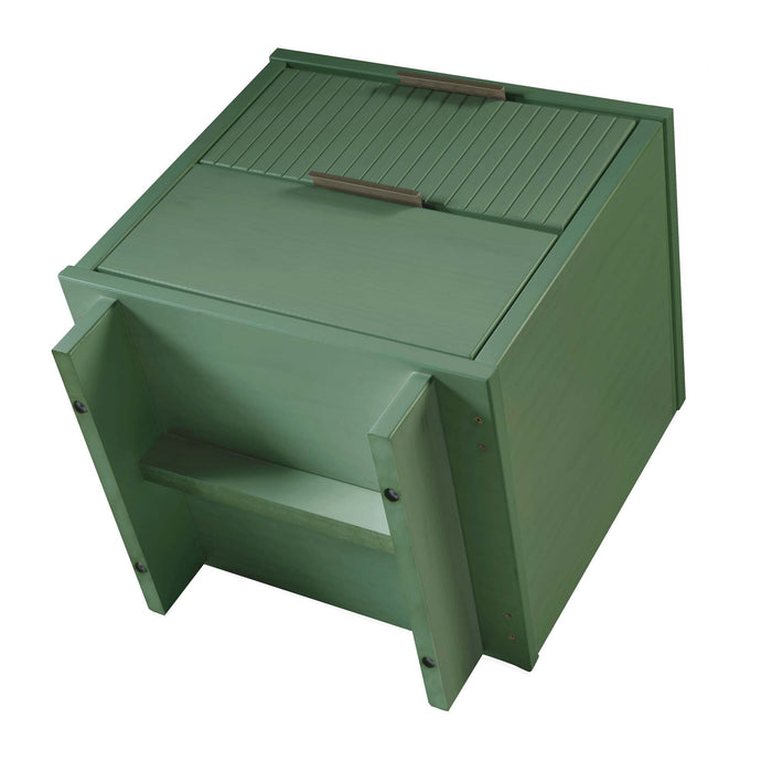 Manhattan Comfort Granville Modern Nightstand with Full Extension Drawer - Midnight Blue