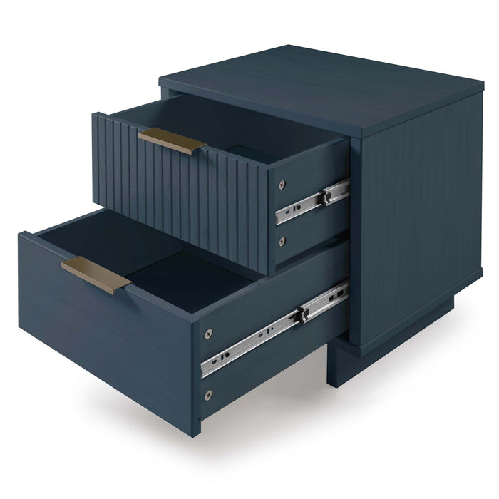 Manhattan Comfort Granville Modern Nightstand with Full Extension Drawer - Light Grey