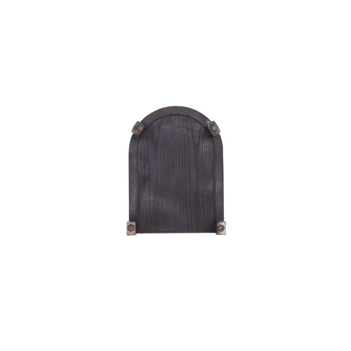 Manhattan Comfort Versailles End Table - Black & Natural Cane