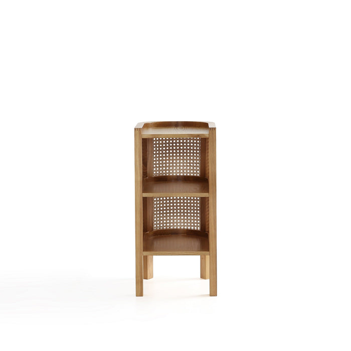 Manhattan Comfort Versailles End Table - Natural Cane
