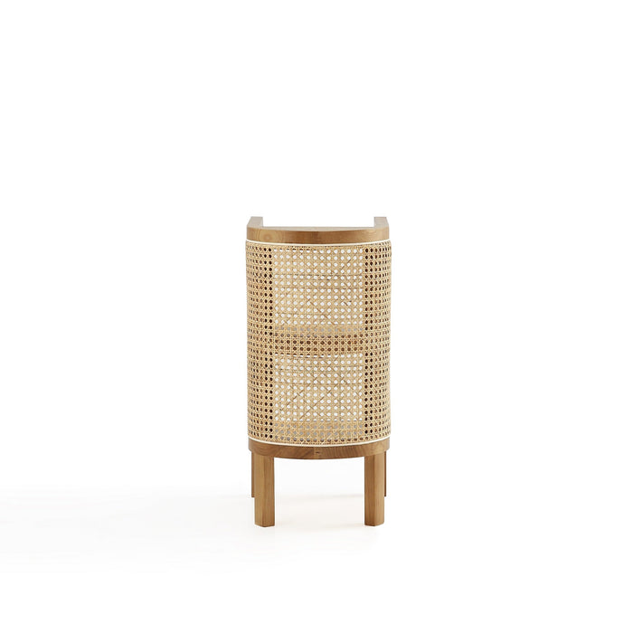 Manhattan Comfort Versailles End Table - Natural Cane