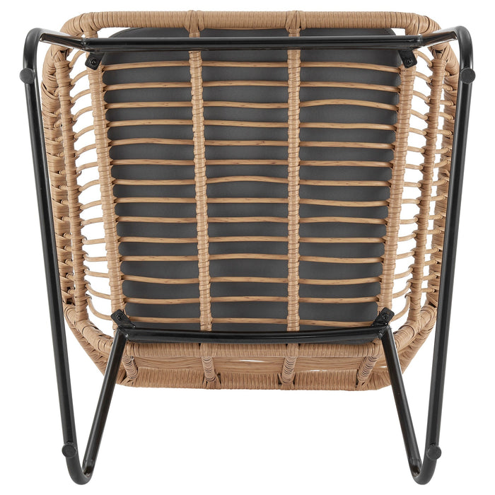 Manhattan Comfort Antibes 2.0 Steel Rattan 4-Piece Patio Conversation Set - Grey