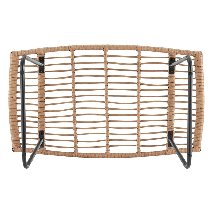 Manhattan Comfort Antibes 2.0 Steel Rattan 4-Piece Patio Conversation Set - Grey