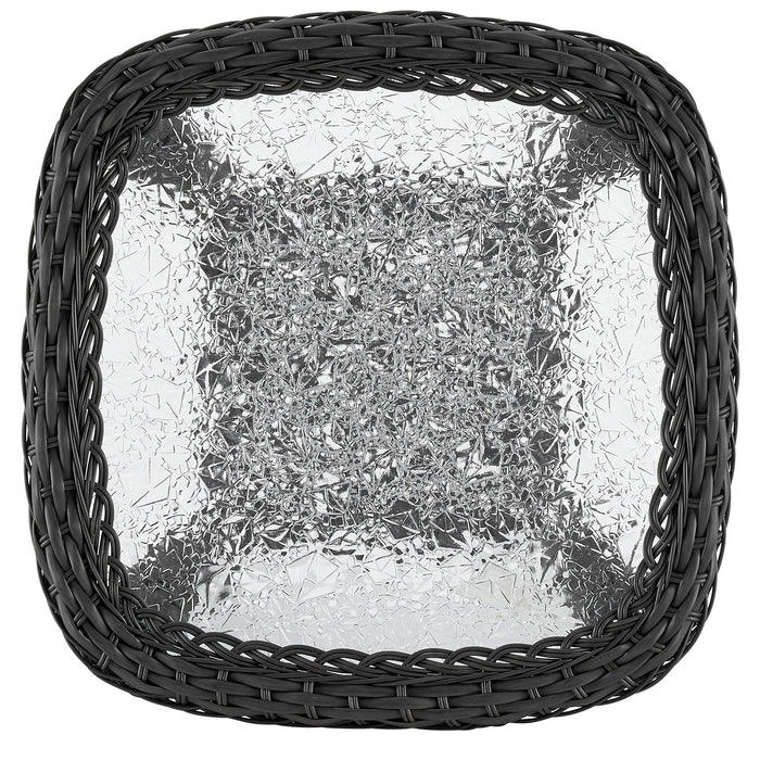 Manhattan Comfort Fruttuo Swivel Steel Rattan 3-Piece Patio Conversation Set - Grey