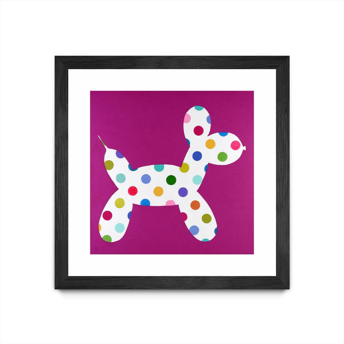 \"Dottie\" Matted and Framed Black 30x30 Wall Art
