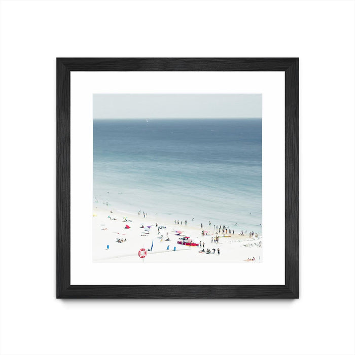 \"Sesimbra Ii\" Matted and Framed Black 36x36 Wall Art