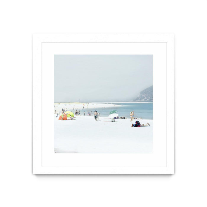 \"Troia\" Matted and Framed White 30x30 Wall Art