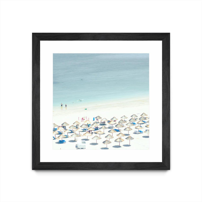 \"Sesimbra I\" Matted and Framed Black 36x36 Wall Art