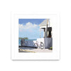 \"Key West Cabana Ii\" Matted and Framed White 36x36 Wall Art